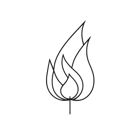 Simple Hand Drawn Bonfire Outline In Flat Design 20271052 Vector Art At