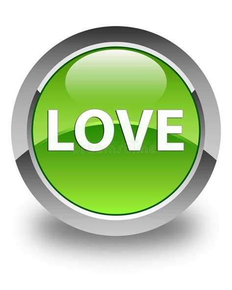 Love Glossy Green Round Button Stock Illustrations 149 Love Glossy