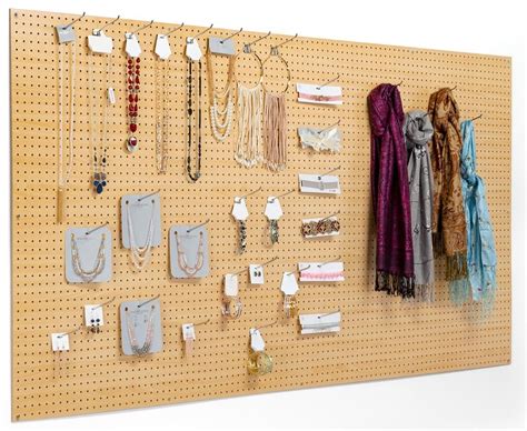 96 X 48 Pegboard Panel For Wall Set Of Two Natural Peg Wall Slat