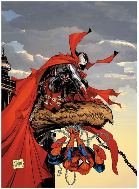 Spawn And Spider Man Drawn Together For The First Time By Mcfarlane