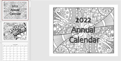 Color Your Own 2022 Calendar Fantastic T Idea For Someone You Love
