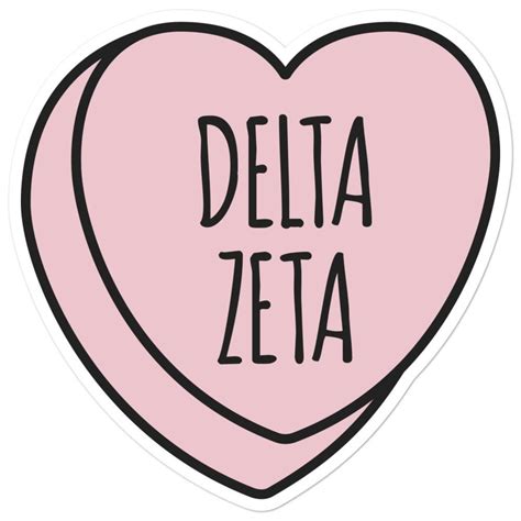 Delta Zeta Sweetheart Sticker Alpha Xi Delta Delta Zeta Delta