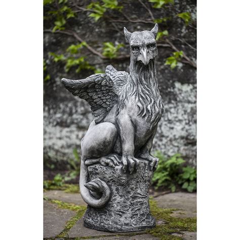 Gryphon Griffin Tall Herald Large Mythological Statue