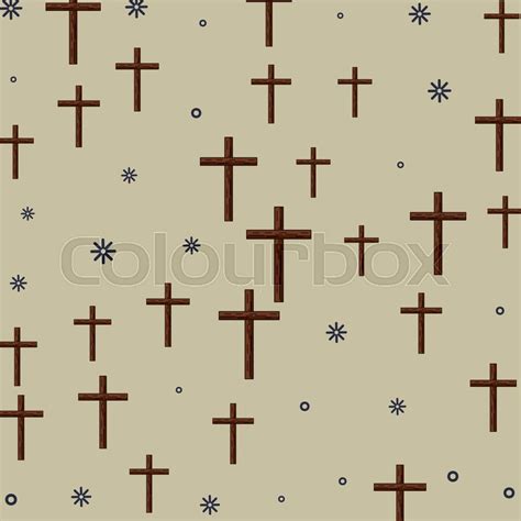 Christian Cross Pattern Background Stock Vector Colourbox