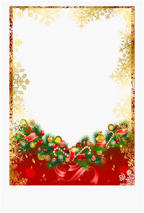 Christmas Clipart Borders Free Printable Christmas Transparent Frame