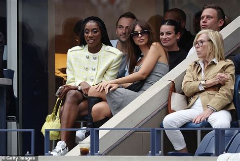 Lea Michele Is Awkwardly Seated Behind Ziwe Fumudoh At Us Open Mens Final Months After The