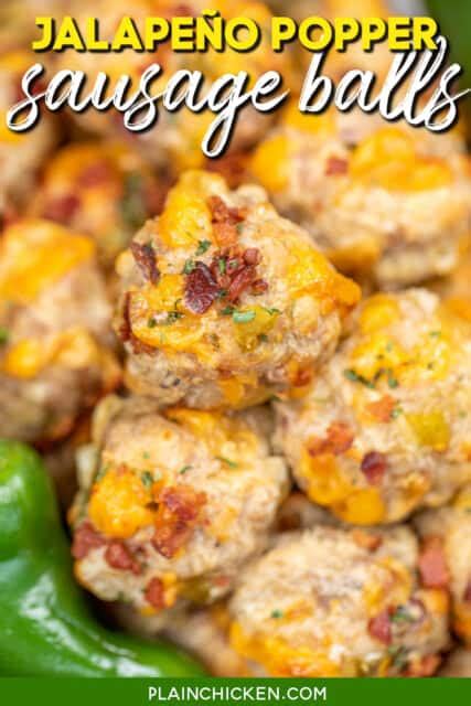 Jalapeno Popper Sausage Balls Plain Chicken