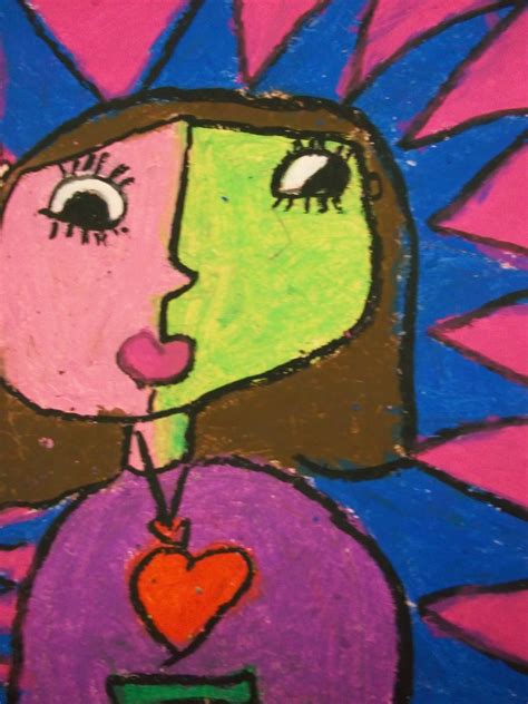 Art Kids Of Benavidez Elementary Self Portraits Picasso Style