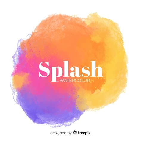 Colorful Watercolor Splash Vector Free Download