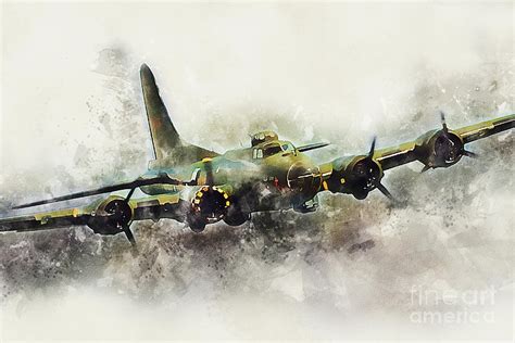 B17 Flying Fortress Painting Digital Art By Airpower Art Pixels