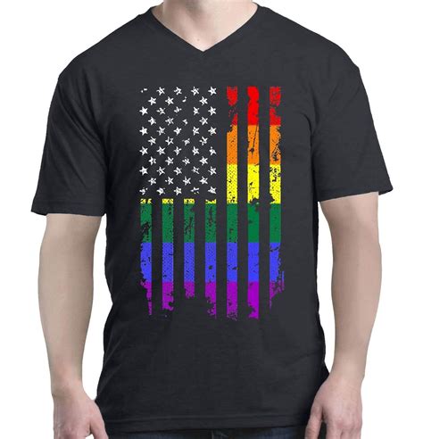 Distressed Rainbow Flag T Shirt Gay Pride Shirts 2853 Seknovelty