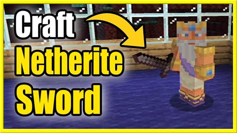 How To Make A Netherite Sword In Minecraft Survival Recipe Tutorial