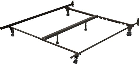 Deluxe Fullqueenking Metal Bed Frame With Caster Wheels The Brick