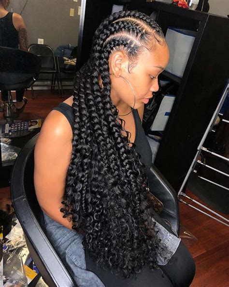 Jumbo Goddess Feed In Braids Feed In Braid Feed In Braids Hairstyles