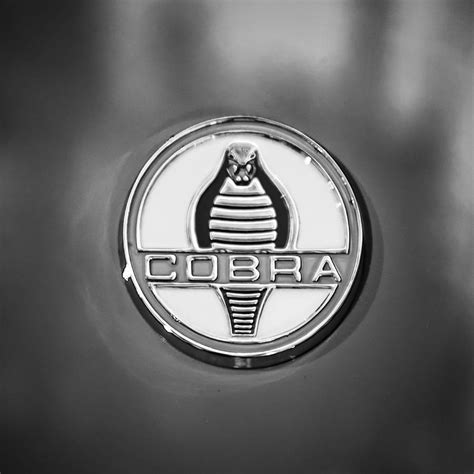 1955 Shelby 427 Cobra Emblem 0124bw Photograph By Jill Reger Fine