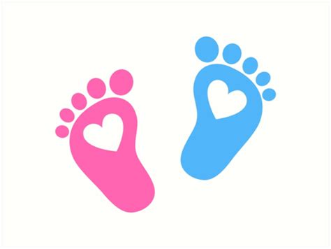 Baby Feet With Hearts Art Prints By Boom Art Redbubble
