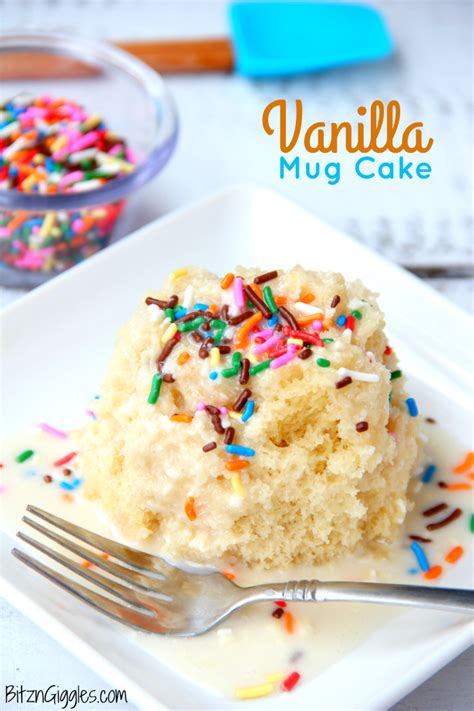 When you make any type of cake it's all about proportions. Easy Vanilla Mug Cake - Bitz & Giggles