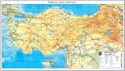 Türkiye'nin Topoğrafik Haritası | Türkiye Haritası