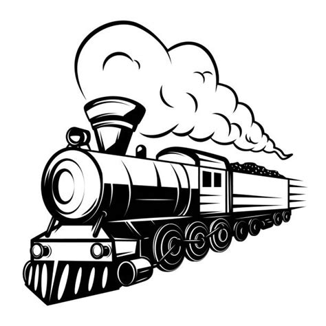 Steam Train Vector Clip Art Library