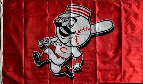 Cincinnati Reds Flag 2 Sided 3x5 Throwback Logo Mr Redlegs Cincinnati