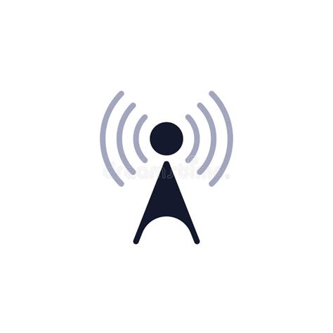 Wireless Access Point Flat Icon Stock Vector Illustration Of Signal
