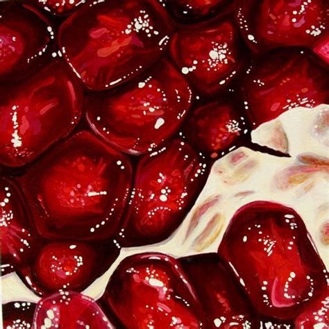 Still Life Of The Inside Of A Pomegranate Small Original Oil Etsy