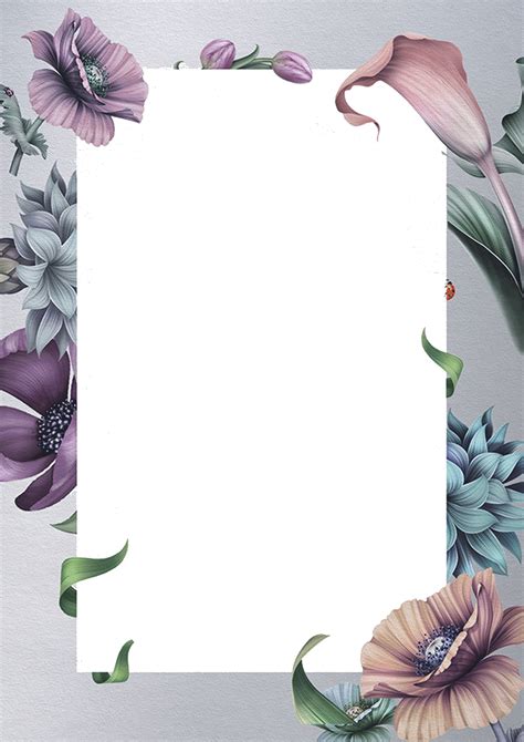 Flower Frame Floral Border Design Wedding Background Images Images