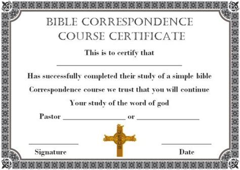 10 Bible Study Certificate Templates Useful To Present On Completion