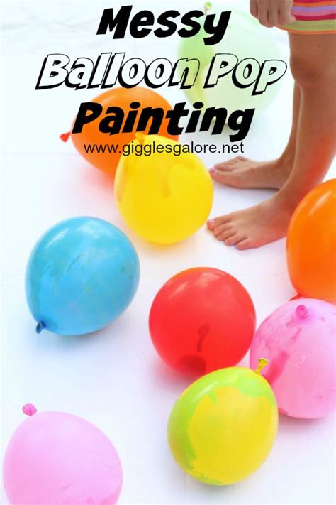 Messy Balloon Pop Painting Giggles Galore