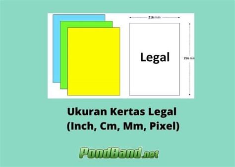 Ukuran Kertas Legal Standar Junior Dalam Cm Mm Inch Pixel Amelinus