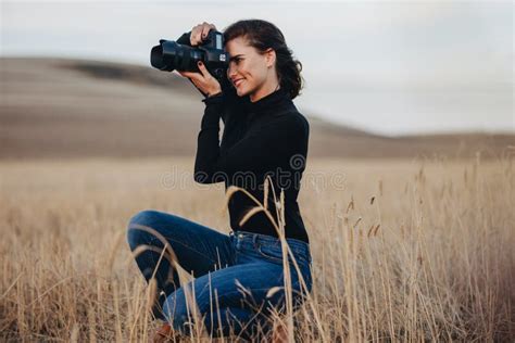 Photographer On Outdoors Shoot Stock Image Image Of Looking Outdoor