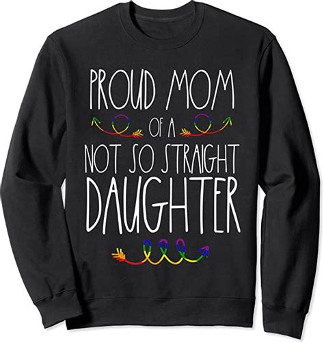 Lgbtq Proud Mom Of A Gay Daughter T Ally Free Mom Hugs Sweatshirt Clothing