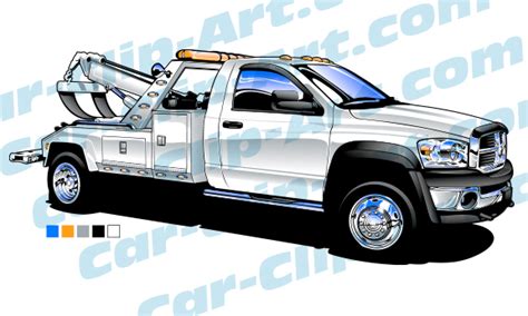 Dodge Ram Light Duty Tow Truck Vector Art — Car Clip