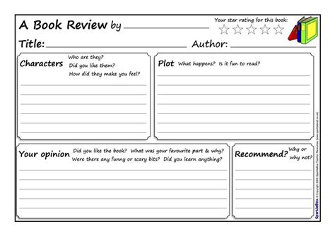 Great Book Review Template Reading Pinte