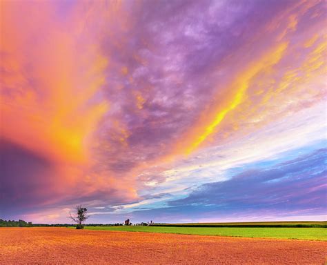 Amazing Colorful Sunset Dusk Sky After The Storm Photograph By James Brey