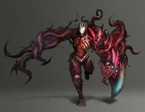 Artstation Tentacle Monster Harang Criaturas Escuras Monstros