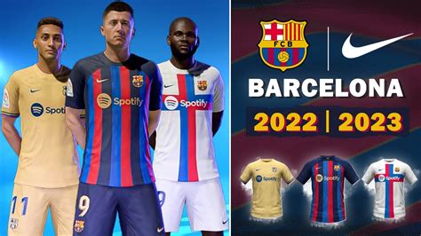 barcelona 22 23 kits fifa 22 kits mod youtube
