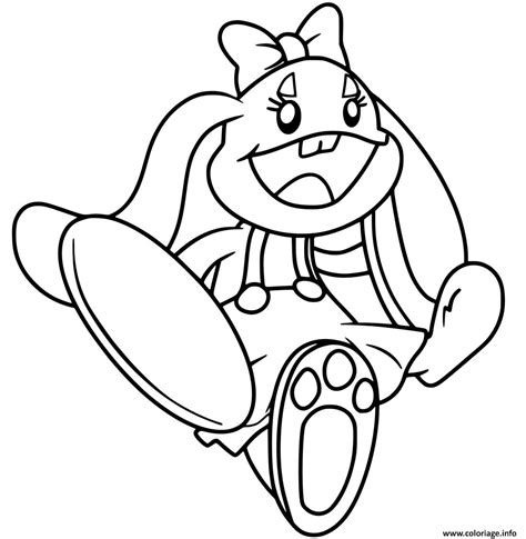 Coloriage Poppy Playtime Bunzo Lapin Fille