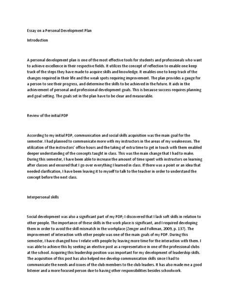 Essay on a Personal Development Plan | Goal | Personal ...