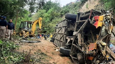 tragedy as up to 29 people are killed in horror crash after bus veered off road and into ravine
