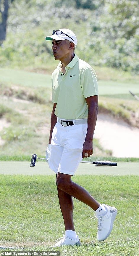 Exclusive Barack Obama Pictured Playing Golf While Wife Michelle Hits