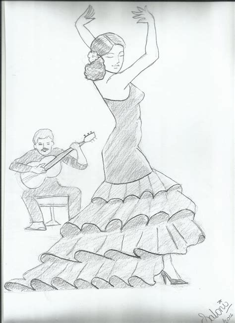 My First Drawing A Flamenco Dancer By Floatingstars24 On Deviantart