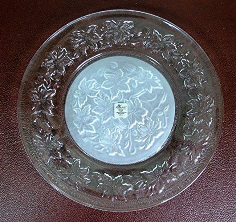 Set Of 4 Fantasia Clear Crystal Dinner Plates With Froste