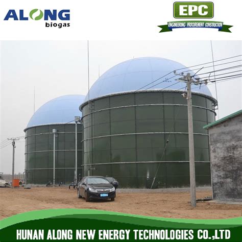 M Cstr Enamel Steel Anaerobic Reactor Digester Biogas Plant