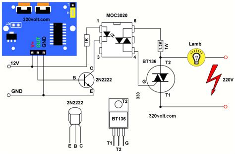 Automatic Night Lamp Circuit Diagram Using Ldr And Triac Circuit Diagram