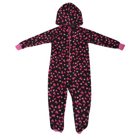 Pijama de una pieza mono onesie con capucha para niña eBay