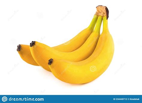 Fresh Ripe Bananas Isolated On White Background Stock Photo Image Of