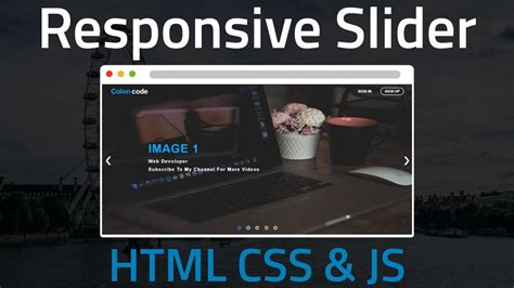 Create Responsive Slideshow Using Html Css And Javascript Youtube