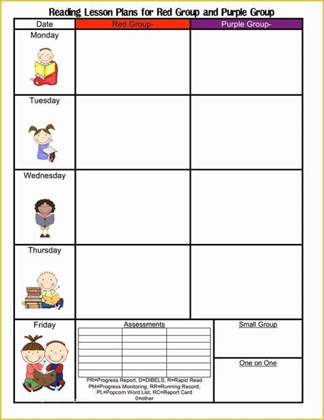 Free Preschool Lesson Planning Template Gambaran