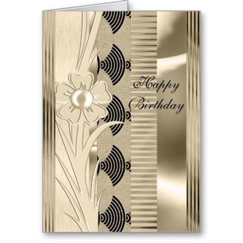 Card Birthday Light Floral Gold Art Deco Th Birthday Card Birthday Crafts Handmade Birthday
